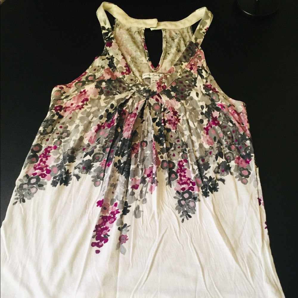 AE halter keyhole tank top